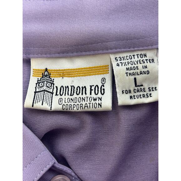 London Fog‎ Short Sleeve Golf  Polo Shirt for Men - Large Cotton Polyester Blend - Picture 3 of 8
